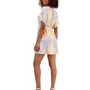 Miken Women's Printed Tie-Waist Cover-Up – Palm Pastel Vibes